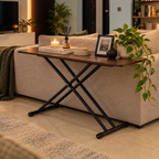 The Brown Wooden Top Adjust Table