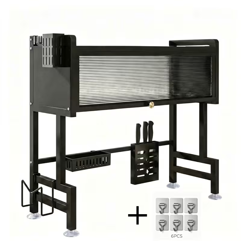 Single Layer Over-Sink Dustproof Draining Rack